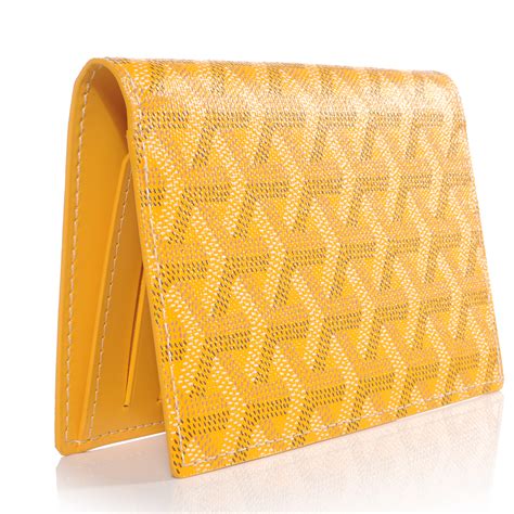 yellow Goyard wallet